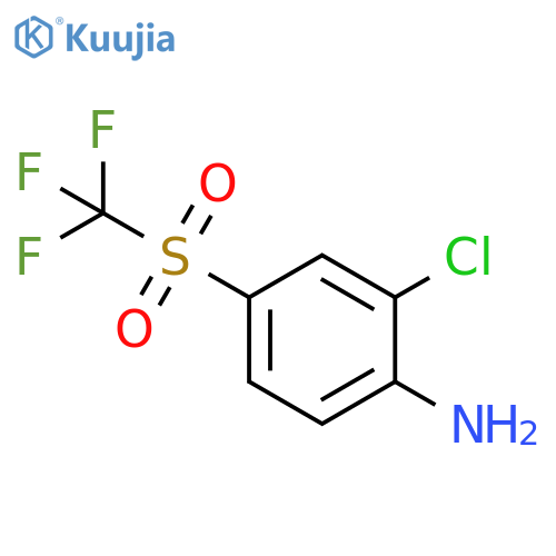 Benzenamine, 2-chloro-4-[(trifluoromethyl)sulfonyl]- structure