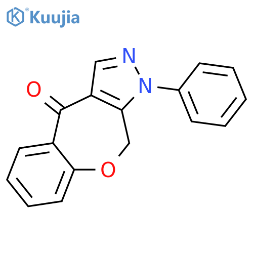 4H-[1]Benzoxepino[3,4-c]pyrazol-4-one, 1,10-dihydro-1-phenyl- structure