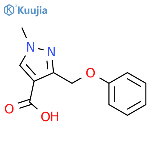 1H-PYRAZOLE-4-CARBOXYLIC ACID, 1-METHYL-3-(PHENOXYMETHYL)- structure