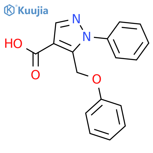 1H-PYRAZOLE-4-CARBOXYLIC ACID, 5-(PHENOXYMETHYL)-1-PHENYL- structure