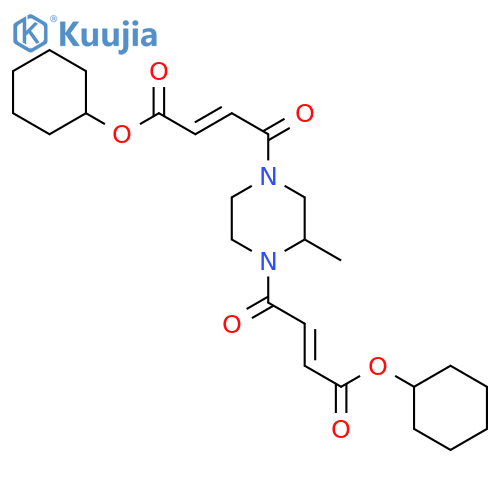 2-Butenoic acid,4,4'-(2-methyl-1,4-piperazinediyl)bis[4-oxo-, dicyclohexyl ester (9CI) structure
