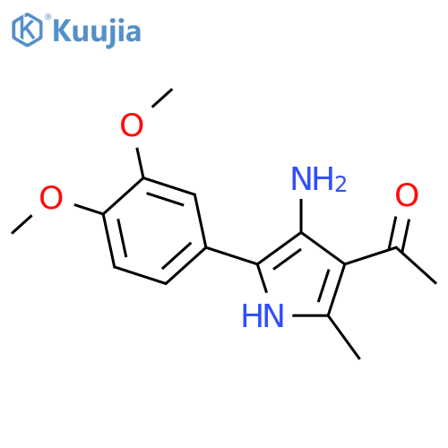 Ethanone,1-[4-amino-5-(3,4-dimethoxyphenyl)-2-methyl-1H-pyrrol-3-yl]- structure