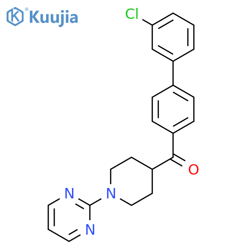 (4-(3-Chlorophenyl)phenyl)-(1-pyrimidin-2-ylpiperidin-4-yl)methanone structure