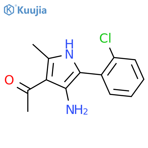 Ethanone,1-[4-amino-5-(2-chlorophenyl)-2-methyl-1H-pyrrol-3-yl]- structure