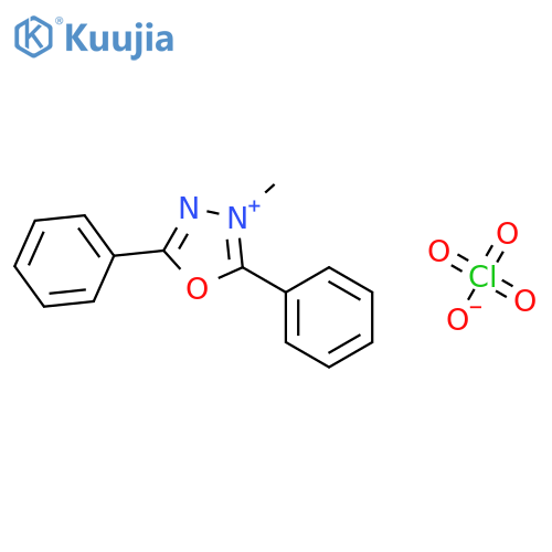 1,3,4-Oxadiazolium, 3-methyl-2,5-diphenyl-, perchlorate structure