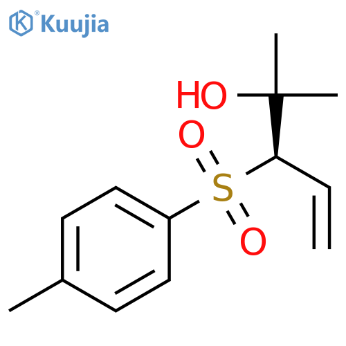 4-Penten-2-ol, 2-methyl-3-[(4-methylphenyl)sulfonyl]-, (R)- structure