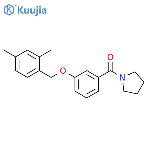 Pyrrolidine, 1-[3-[(2,4-dimethylphenyl)methoxy]benzoyl]- structure