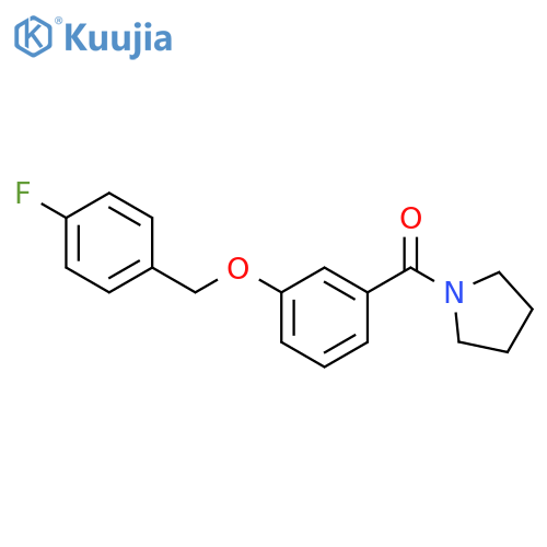Pyrrolidine, 1-[3-[(4-fluorophenyl)methoxy]benzoyl]- structure