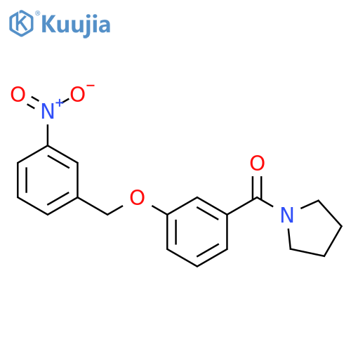 Pyrrolidine, 1-[3-[(3-nitrophenyl)methoxy]benzoyl]- structure