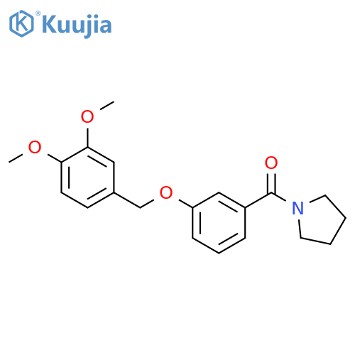 Pyrrolidine, 1-[3-[(3,4-dimethoxyphenyl)methoxy]benzoyl]- structure