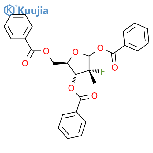 D-erythro-Pentofuranose, 2-deoxy-2-fluoro-2-methyl-, tribenzoate, (2R)- (9CI) structure