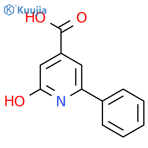 2-hydroxy-6-phenylpyridine-4-carboxylic acid structure