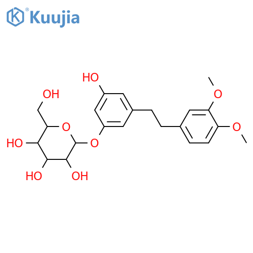 1-(3,4-Dihydroxyphenyl)-2-(3,5-dihydroxyphenyl)ethane; 3,4-Di-Me ether, 3'-O-β-D-glucopyranoside structure