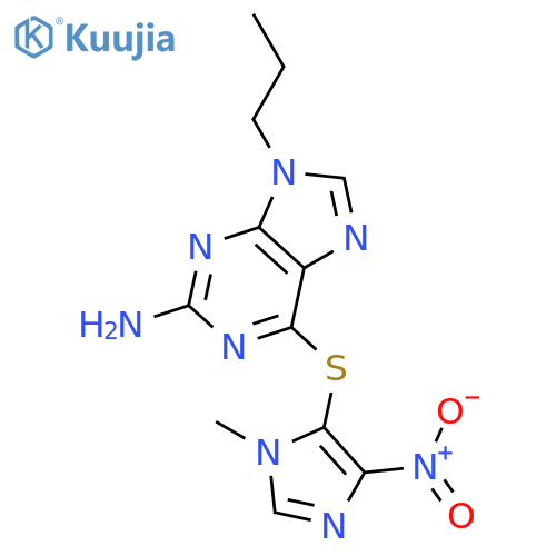 9H-Purin-2-amine,6-[(1-methyl-4-nitro-1H-imidazol-5-yl)thio]-9-propyl- structure