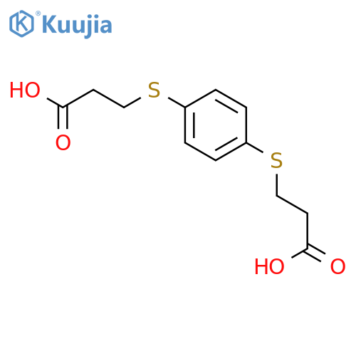 Propanoic acid, 3,3'-[1,4-phenylenebis(thio)]bis- structure