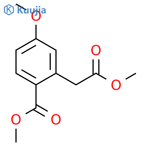 methyl 4-methoxy-2-(2-methoxy-2-oxoethyl)benzoate structure
