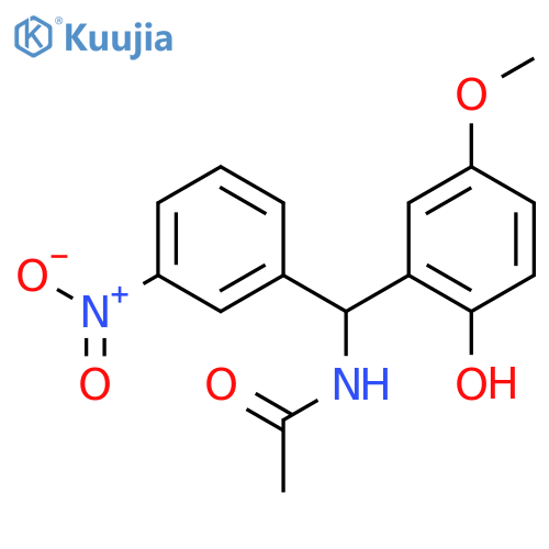 Acetamide, N-[(2-hydroxy-5-methoxyphenyl)(3-nitrophenyl)methyl]- structure
