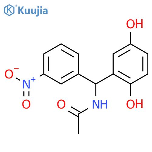 N-[(2,5-dihydroxyphenyl)-(3-nitrophenyl)methyl]acetamide structure