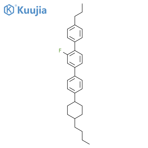 1,1':4',1''-Terphenyl, 4''-(trans-4-butylcyclohexyl)-2'-fluoro-4-propyl- structure