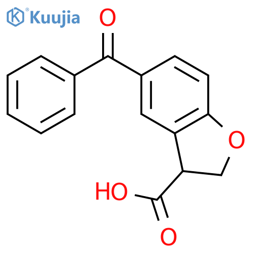 3-BENZOFURANCARBOXYLIC ACID, 5-BENZOYL-2,3-DIHYDRO- structure
