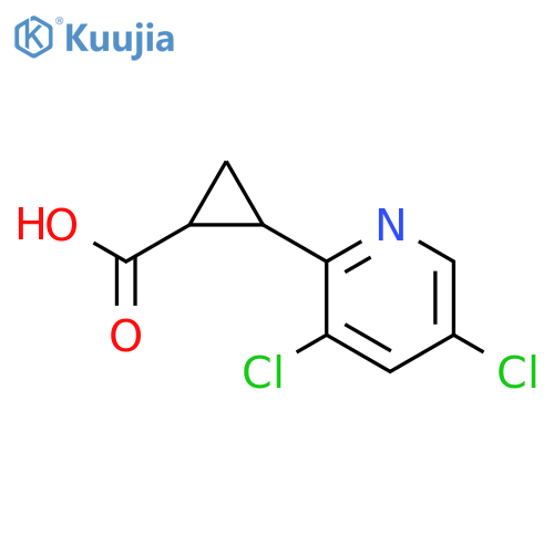 2-(3,5-dichloropyridin-2-yl)cyclopropane-1-carboxylic acid structure