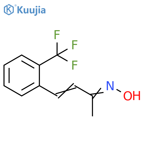 3-Buten-2-one, 4-[2-(trifluoromethyl)phenyl]-, oxime structure