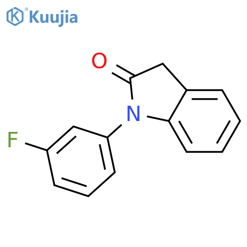 2H-Indol-2-one, 1-(3-fluorophenyl)-1,3-dihydro- structure