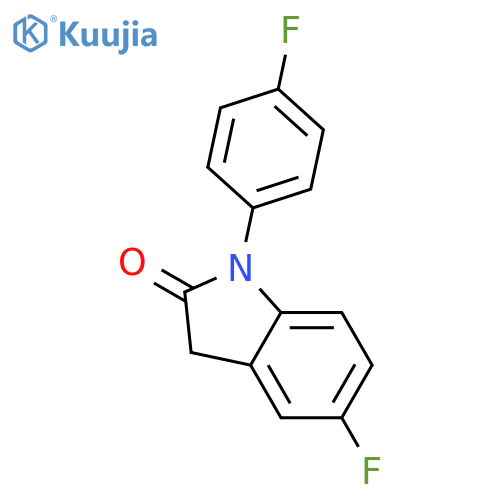 2H-Indol-2-one, 5-fluoro-1-(4-fluorophenyl)-1,3-dihydro- structure