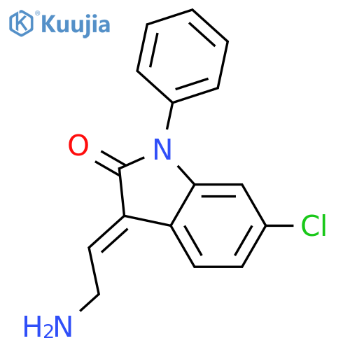 2H-INDOL-2-ONE, 3-(2-AMINOETHYLIDENE)-6-CHLORO-1,3-DIHYDRO-1-PHENYL- structure