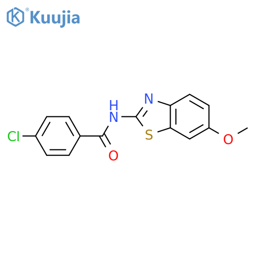 4-chloro-N-(6-methoxy-1,3-benzothiazol-2-yl)benzamide structure