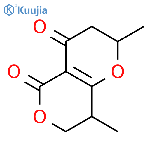 4H,5H-PYRANO[4,3-B]PYRAN-4,5-DIONE, 2,3,7,8-TETRAHYDRO-2,8-DIMETHYL- structure