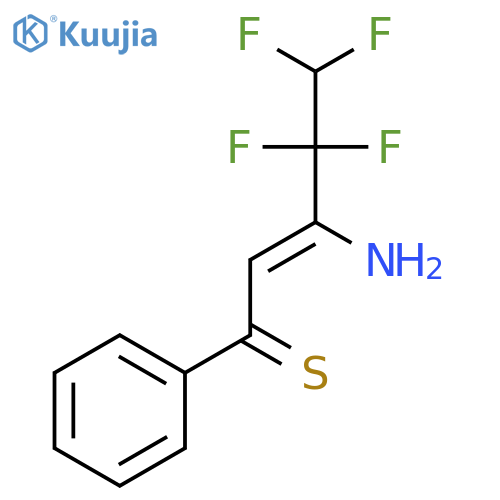 2-PENTENE-1-THIONE, 3-AMINO-4,4,5,5-TETRAFLUORO-1-PHENYL-, (Z)- structure