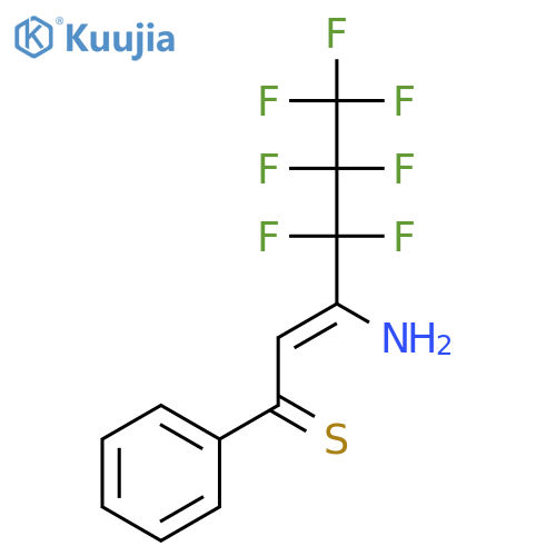 2-HEXENE-1-THIONE, 3-AMINO-4,4,5,5,6,6,6-HEPTAFLUORO-1-PHENYL-, (Z)- structure