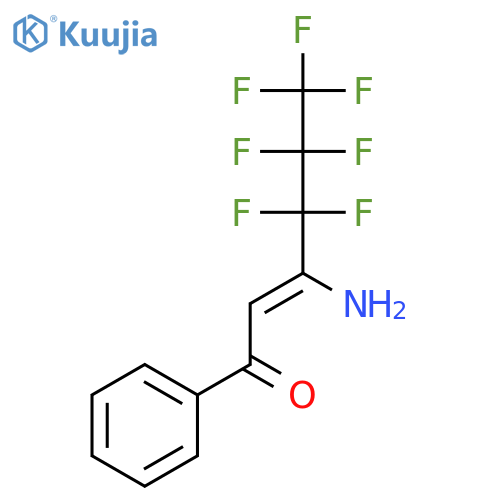 (Z)-3-amino-4,4,5,5,6,6,6-heptafluoro-1-phenylhex-2-en-1-one structure