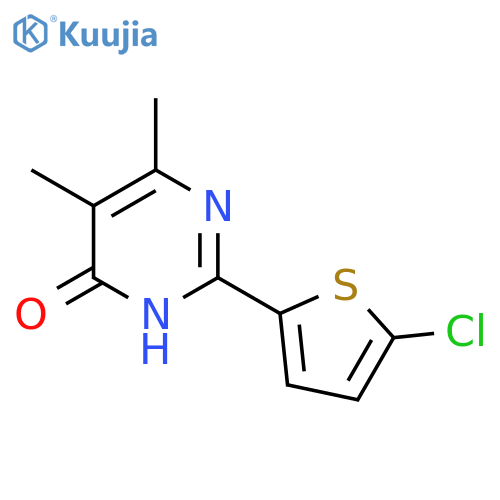 2-(5-Chlorothiophen-2-yl)-5,6-dimethyl-3,4-dihydropyrimidin-4-one structure