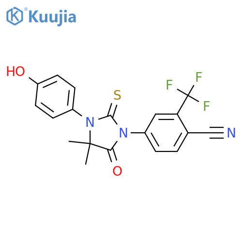 4-(3-(4-hydroxyphenyl)-4,4-diMethyl-5-oxo-2-thioxoiMidazolidin-1-yl)-2-(trifluoroMethyl)benzonitrile structure