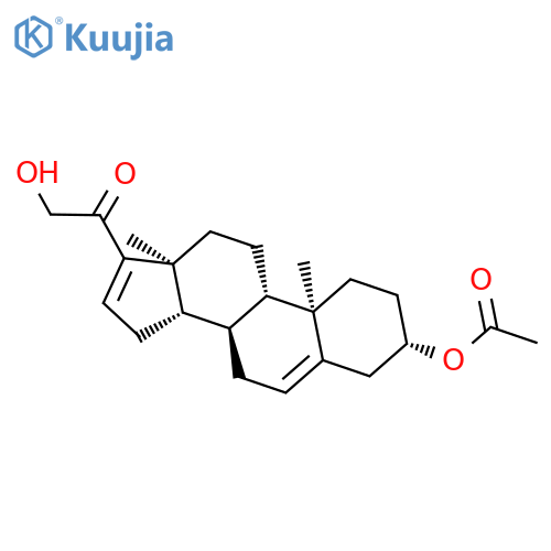 Pregna-5,16-dien-20-one, 3-(acetyloxy)-21-hydroxy-, (3b)- structure