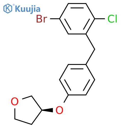 (3S)-3-4-(5-Bromo-2-chlorophenyl)methylphenoxytetrahydrofuran structure