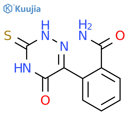 2-(5-Oxo-3-sulfanylidene-2,3,4,5-tetrahydro-1,2,4-triazin-6-yl)benzamide structure