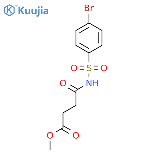 Butanoic acid, 4-[[(4-bromophenyl)sulfonyl]amino]-4-oxo-, methyl ester structure