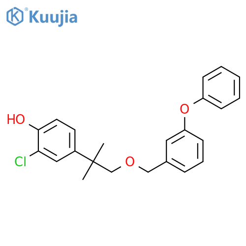Phenol, 2-chloro-4-[1,1-dimethyl-2-[(3-phenoxyphenyl)methoxy]ethyl]- structure