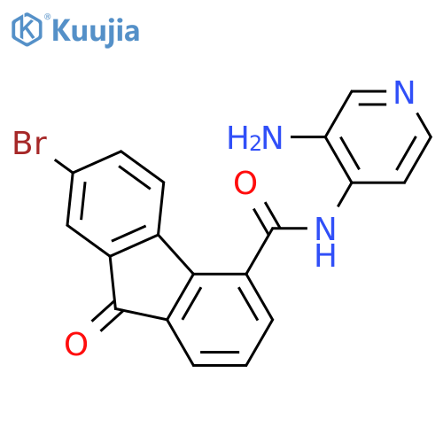 9H-Fluorene-4-carboxamide, N-(3-amino-4-pyridinyl)-7-bromo-9-oxo- structure