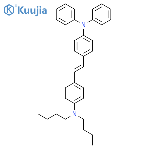 BENZENAMINE, 4-[(1E)-2-[4-(DIBUTYLAMINO)PHENYL]ETHENYL]-N,N-DIPHENYL- structure