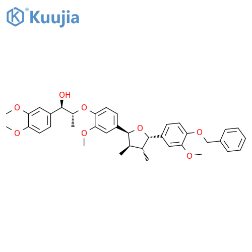 (αR)-3,4-Dimethoxy-α-[(1R)-1-[2-methoxy-4-[(2S,3R,4R,5S)-tetrahydro-5-[3-methoxy-4-(phenylmethoxy)phenyl]-3,4-dimethyl-2-furanyl]phenoxy]ethyl]benzenemethanol structure