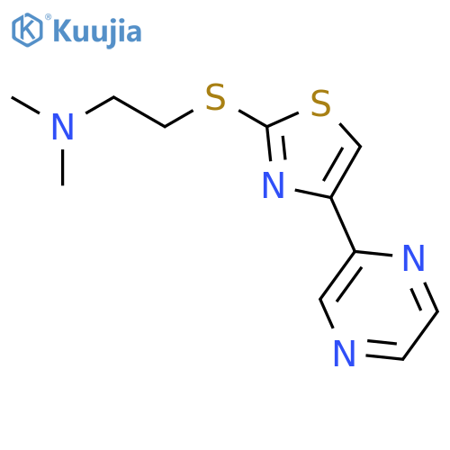 Ethanamine, N,N-dimethyl-2-[(4-pyrazinyl-2-thiazolyl)thio]- structure