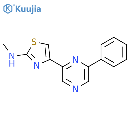 2-Thiazolamine, N-methyl-4-(6-phenylpyrazinyl)- structure