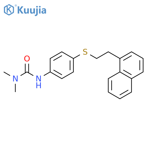 Urea, N,N-dimethyl-N'-[4-[[2-(1-naphthalenyl)ethyl]thio]phenyl]- structure
