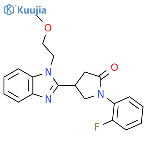 1-(2-fluorophenyl)-4-1-(2-methoxyethyl)-1H-1,3-benzodiazol-2-ylpyrrolidin-2-one structure