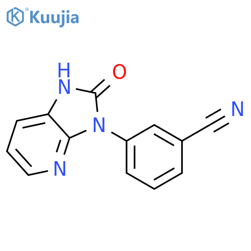 BENZONITRILE, 3-(1,2-DIHYDRO-2-OXO-3H-IMIDAZO[4,5-B]PYRIDIN-3-YL)- structure