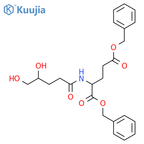 L-Glutamic acid, N-(4,5-dihydroxy-1-oxopentyl)-, bis(phenylmethyl) ester structure